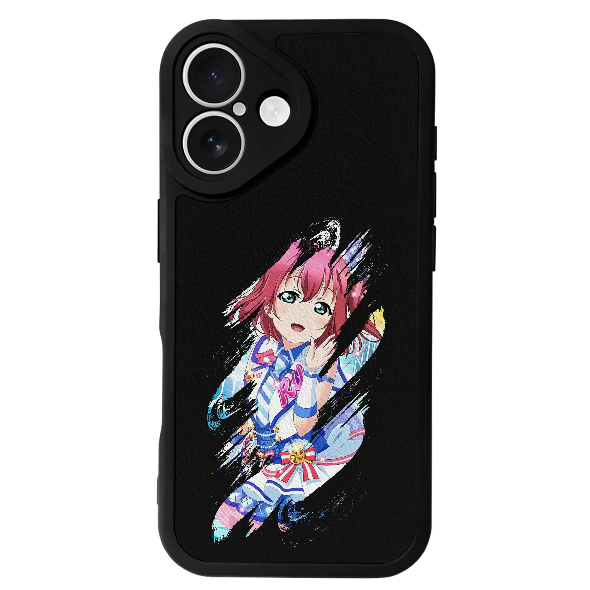 Love Live! グッズ,黒澤ルビィ - IPhone 16シリーズ対応 ・ シリコンスマホケース ・ レザー調 ・ 高精度フィット ・ 耐衝撃 ・ ワイヤレス充電対応 ・ 精密カット